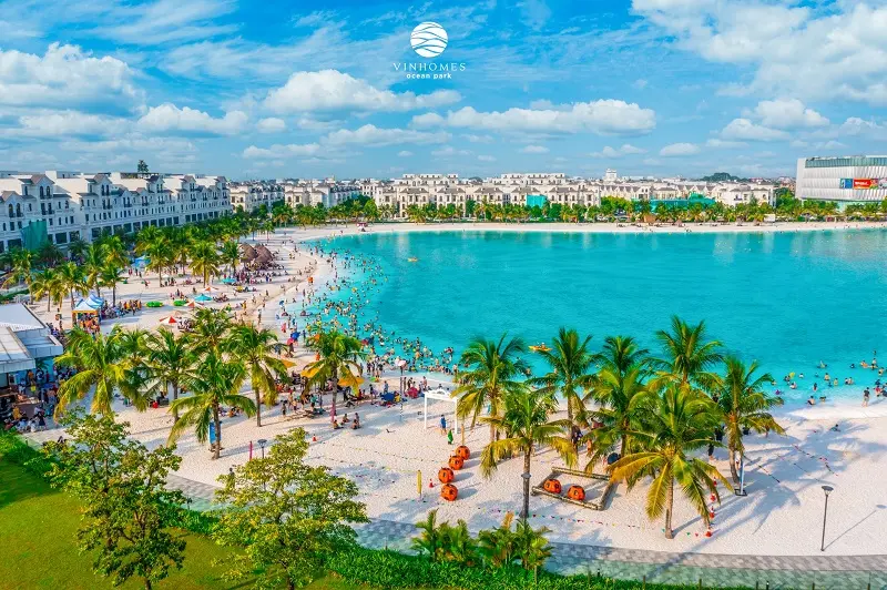 Biển hồ nước mặn nhân tạo tại Ocean Park Hưng Yên