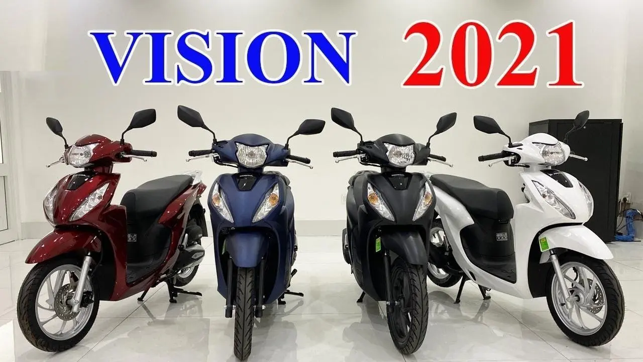 Các phiên bản màu sắc đa dạng của xe máy Honda Vision 2021