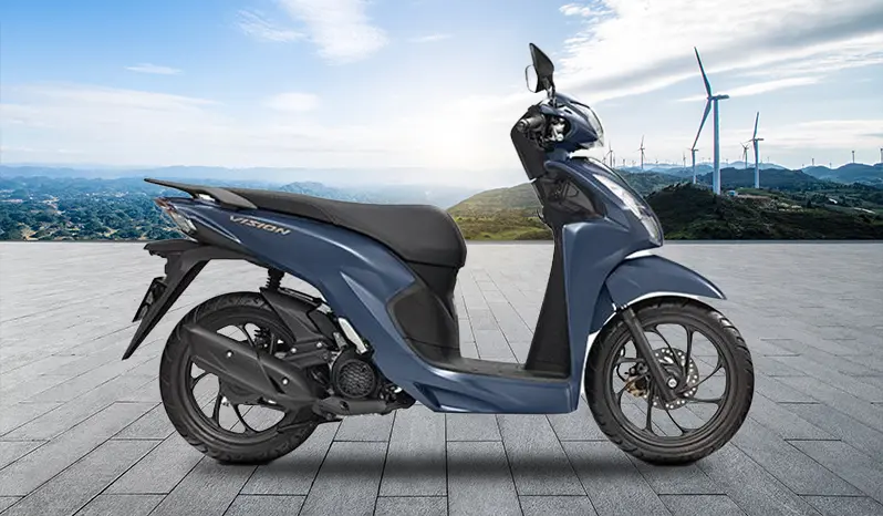 Chi tiết màu sơn xanh biển trên xe Honda Vision