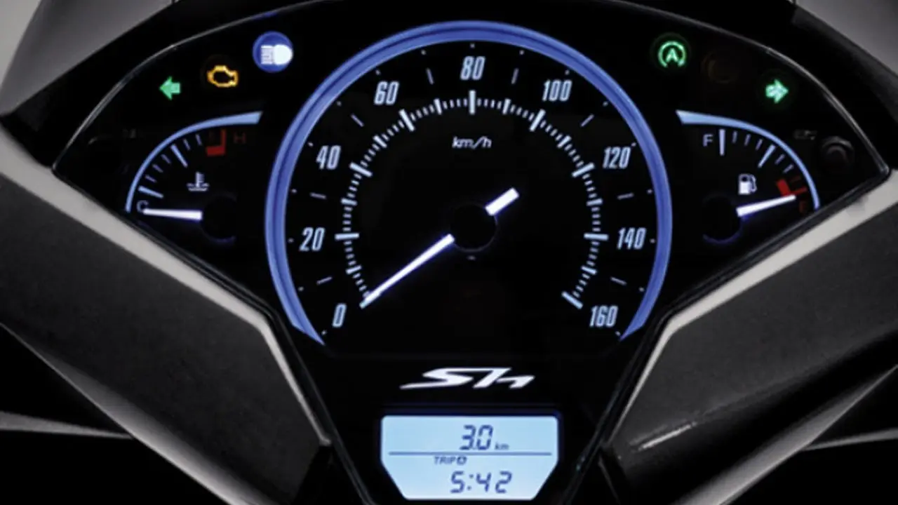 Cận cảnh mặt đồng hồ và hệ thống khóa Smartkey trên SH 2017