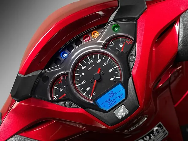 Chi tiết mặt đồng hồ cơ cổ điển của xe Honda SH 2014