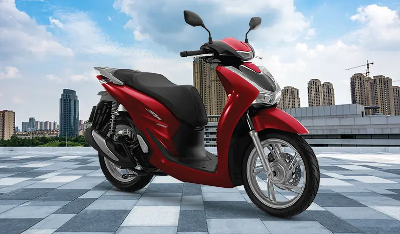 Xe Honda SH 160 CBS màu đỏ đô sang trọng và mạnh mẽ