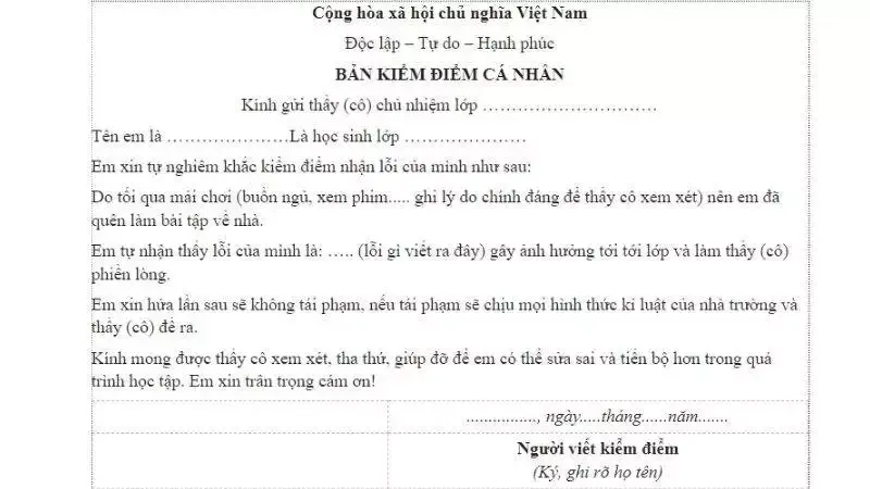 Nắm rõ cách viết bản kiểm điểm giúp bạn thể hiện sự chuyên nghiệp và chân thành