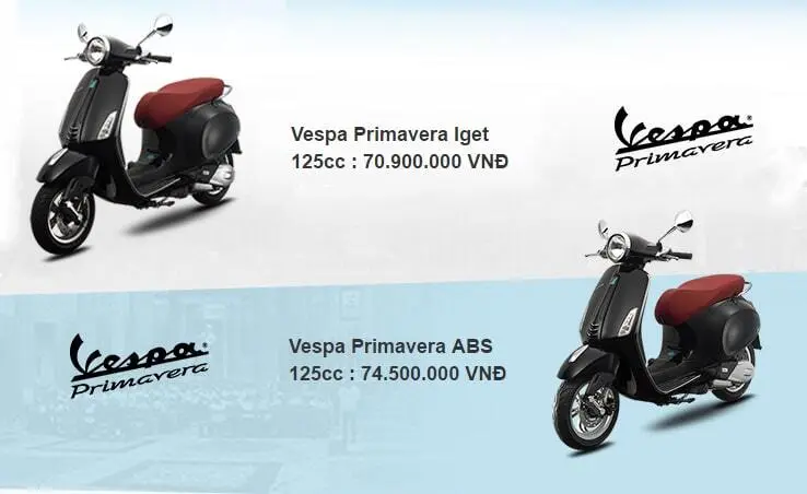 So sánh thiết kế giữa Vespa Primavera và Sprint 2016