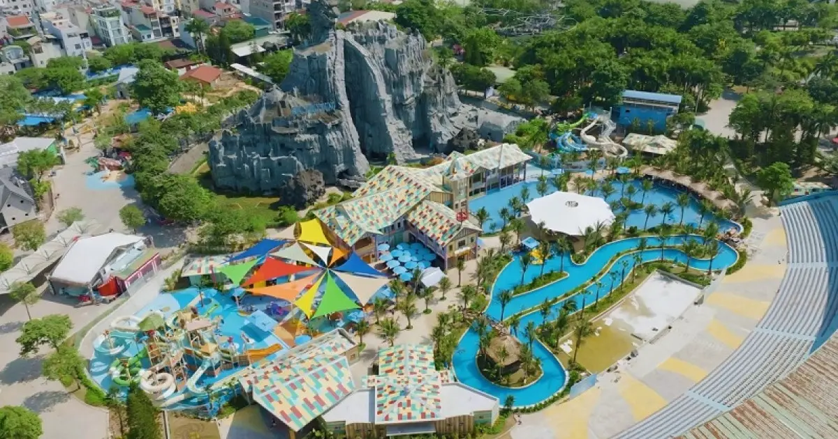 Toàn cảnh khu du lịch Thiên Đường Bảo Sơn từ trên cao