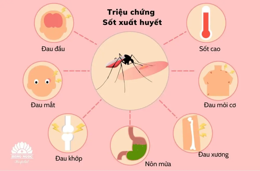 Một người đang bị sốt cao, một triệu chứng sốt xuất huyết điển hình