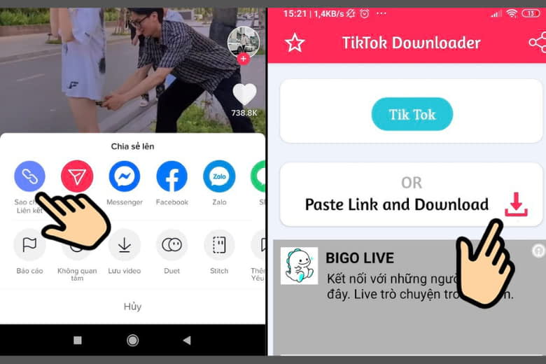 Sử dụng ứng dụng tải video TikTok của bên thứ ba