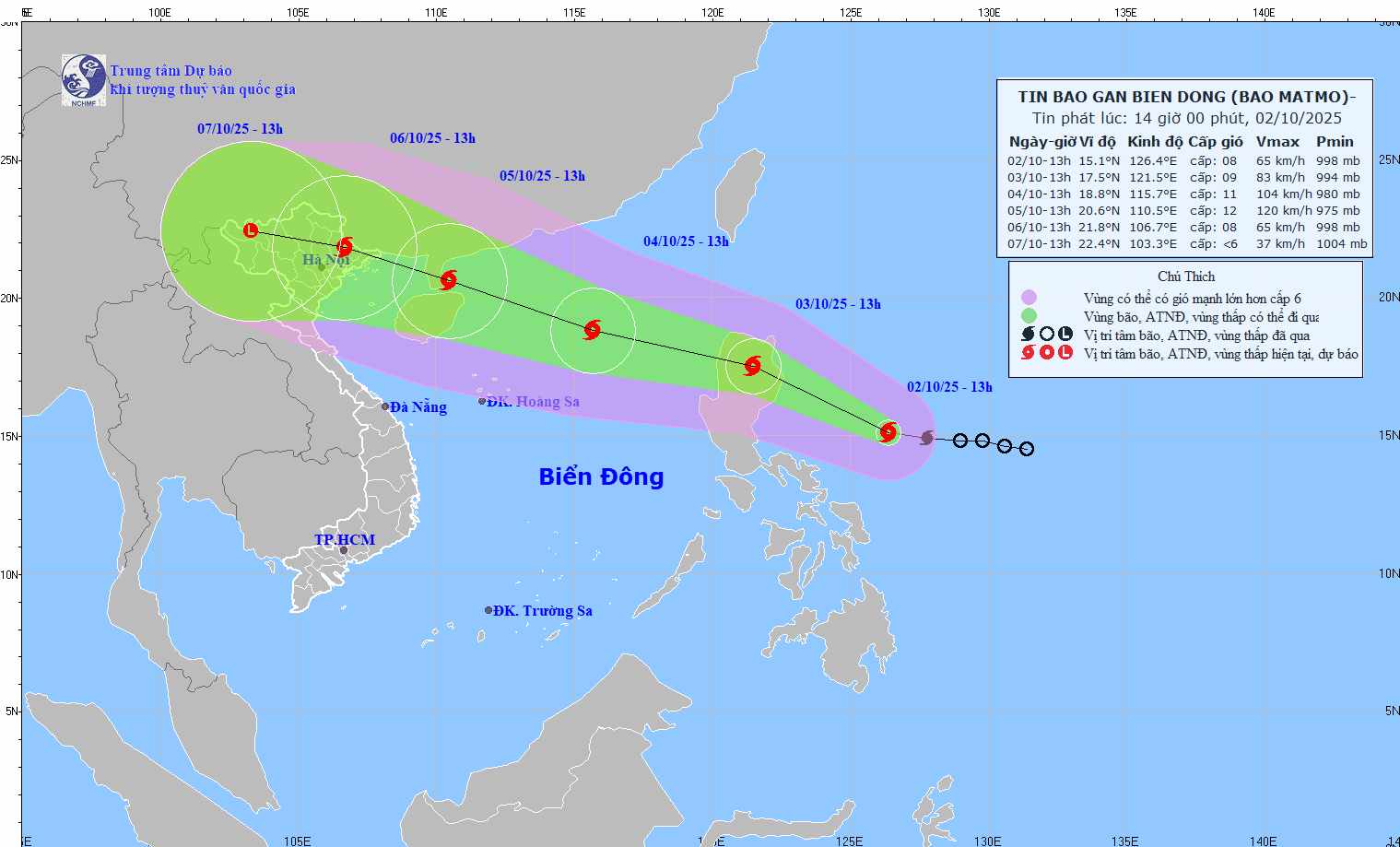 Tổng quan dự báo thời tiết hôm nay trên các vùng