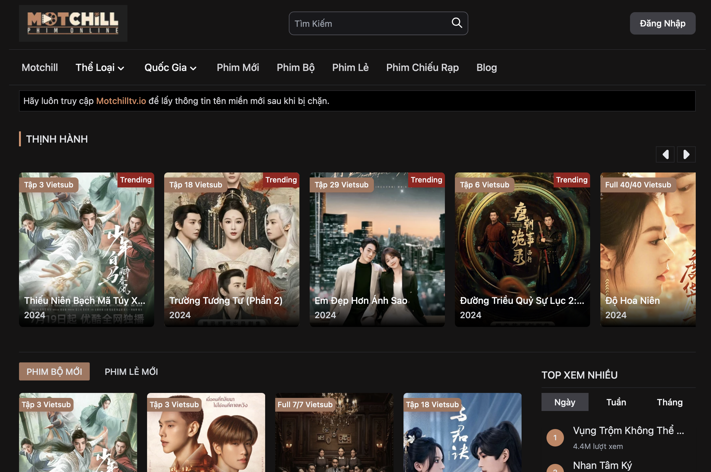 Motchilltv là một nền tảng xem phim trực tuyến hoàn toàn miễn phí