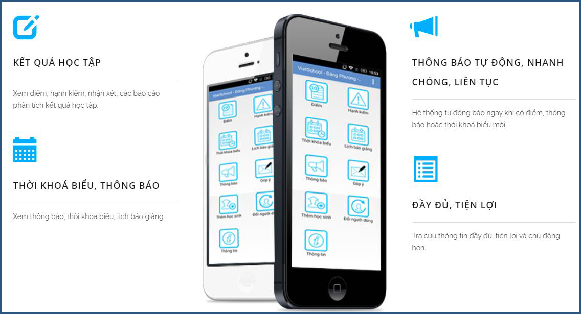 Giáo viên có thể quản lý lớp học dễ dàng, chấm điểm nhanh, và theo dõi tiến độ của từng học sinh