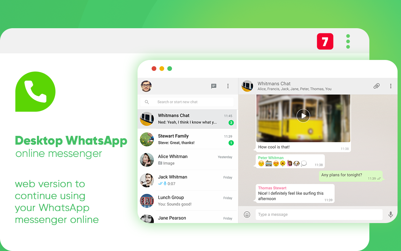 WhatsApp Web cho phép bạn quản lý các nhóm chat một cách thuận tiện