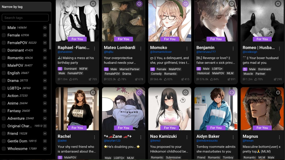 Mỗi nhân vật trong Spicy AI đều được tùy chỉnh chi tiết từ giọng điệu, phong cách đến cảm xúc,