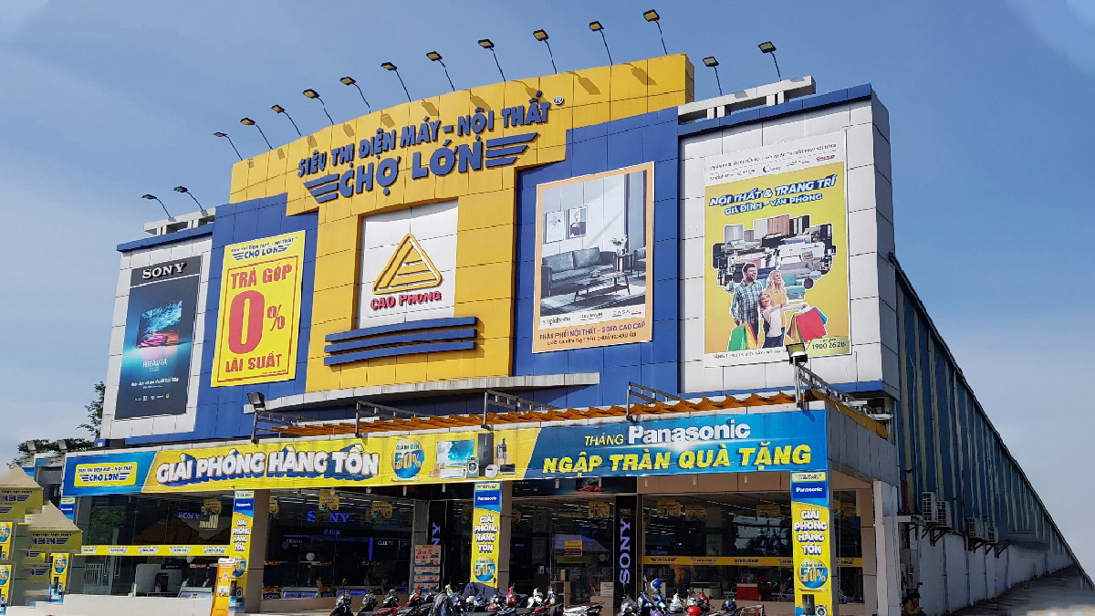 Dienmaycholon (Điện Máy Chợ Lớn) là hệ thống siêu thị điện máy uy tín được thành lập vào năm 2001