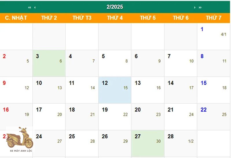 Lịch âm 2025 - Ngũ hành – hợp kỵ tham khảo Lịch âm 2025 - Ngũ hành – hợp kỵ tham khảo