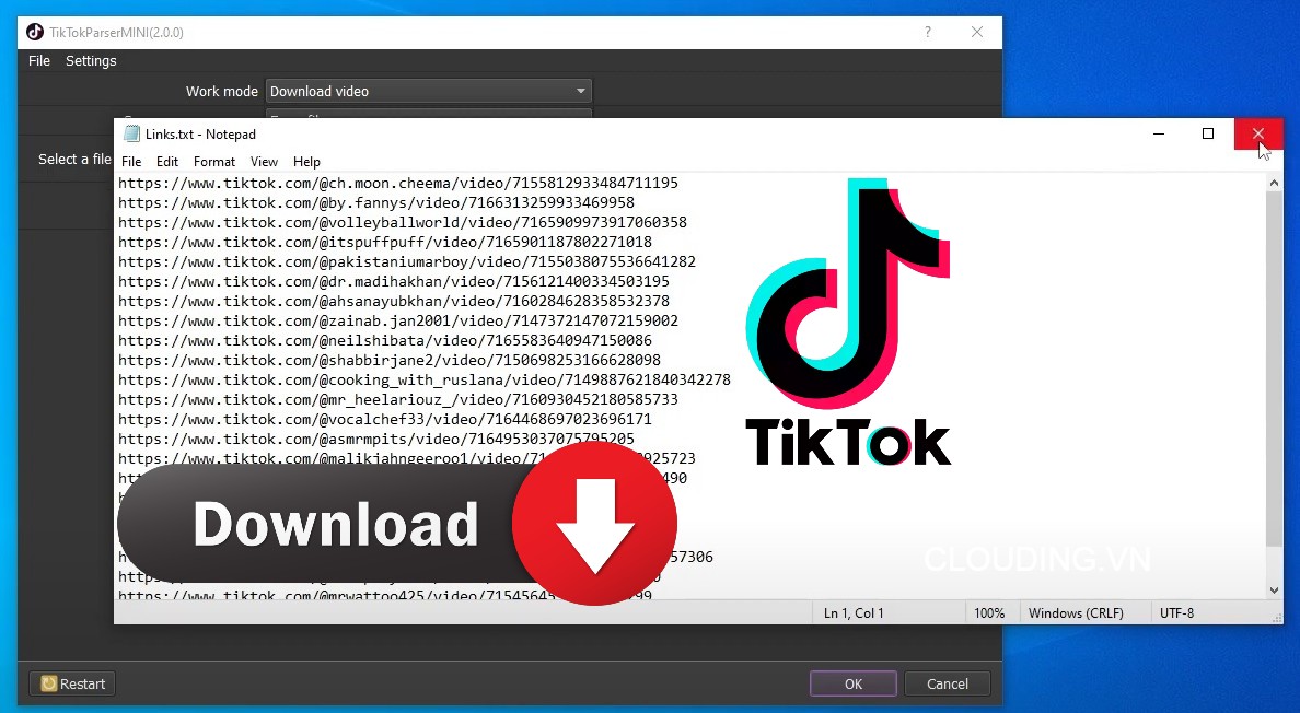 Quy trình Download video tiktok không logo qua các công cụ bên thứ ba thường rất đơn giản và tương tự nhau