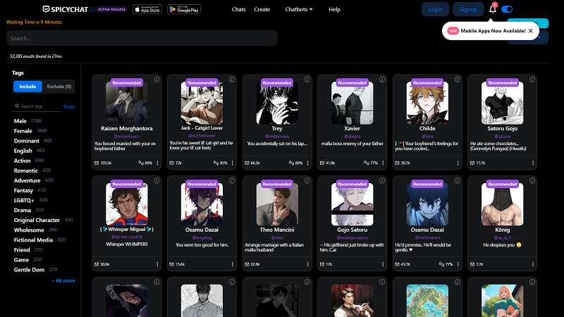 Spicychat - Chất lượng có thể dao động theo phiên chat Spicychat - Chất lượng có thể dao động theo phiên chat