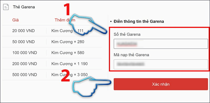 Nạp thẻ Garena - Kiểm tra tài khoản, game và thông tin nhân vật Nạp thẻ Garena - Kiểm tra tài khoản, game và thông tin nhân vật