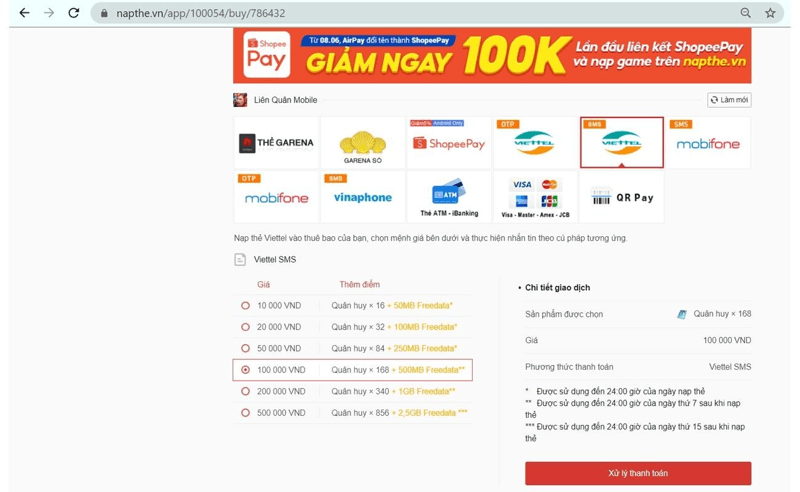 Nạp thẻ Garena - Chọn phương thức thanh toán phù hợp Nạp thẻ Garena - Chọn phương thức thanh toán phù hợp