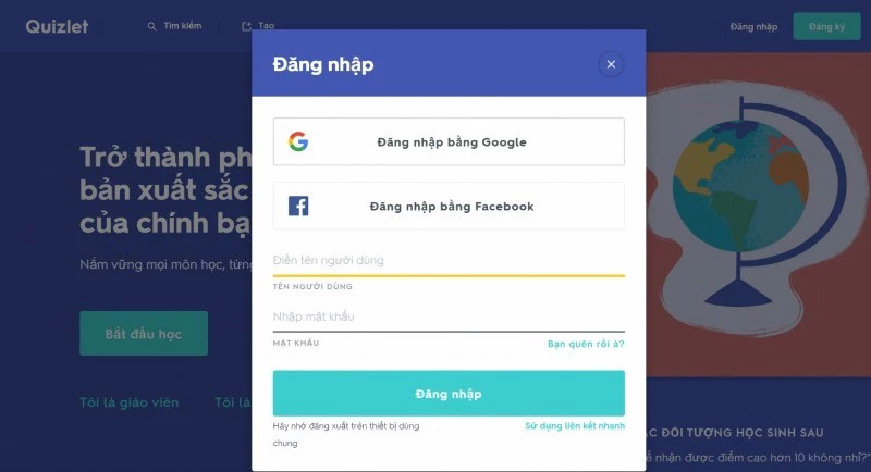 Quizlet - Tạo, lưu và chia sẻ bộ thẻ học tập Quizlet - Tạo, lưu và chia sẻ bộ thẻ học tập