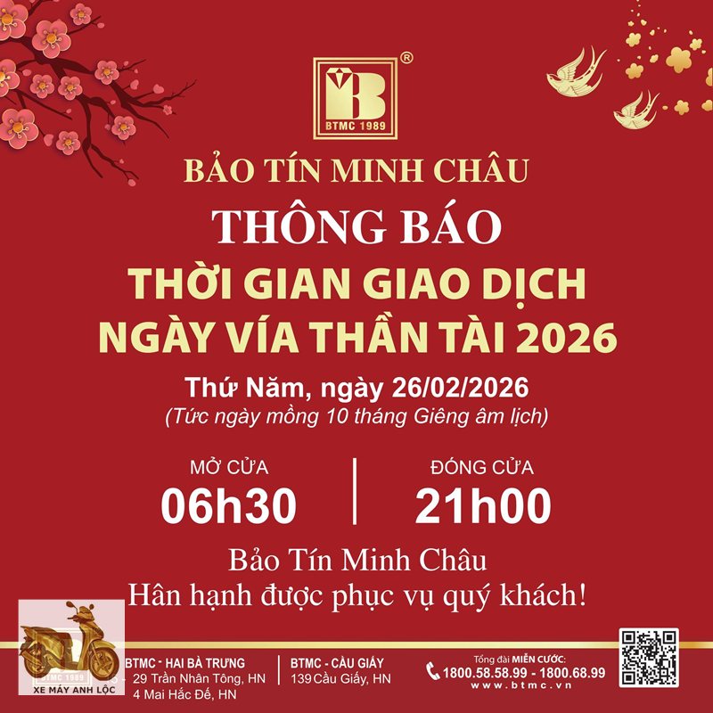 Giá vàng Bảo Tín Minh Châu hôm nay - Một chỉ vàng BTMC bao nhiêu tiền? Giá vàng Bảo Tín Minh Châu hôm nay - Một chỉ vàng BTMC bao nhiêu tiền?