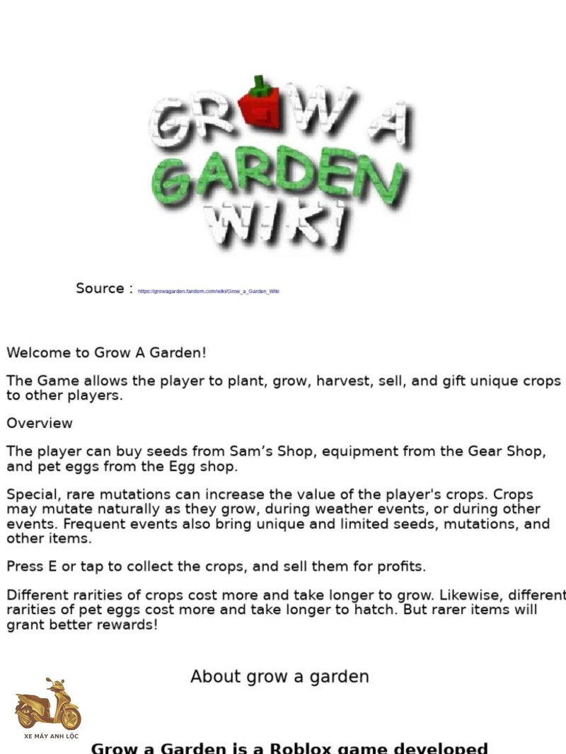 Wiki Grow a Garden - Hiểu vòng lặp thì tự biết ưu tiên gì khi mới chơi Wiki Grow a Garden - Hiểu vòng lặp thì tự biết ưu tiên gì khi mới chơi